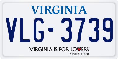 VA license plate VLG3739