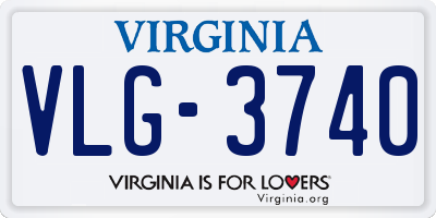 VA license plate VLG3740