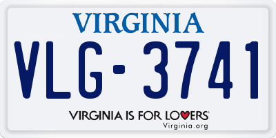 VA license plate VLG3741