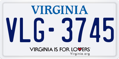 VA license plate VLG3745