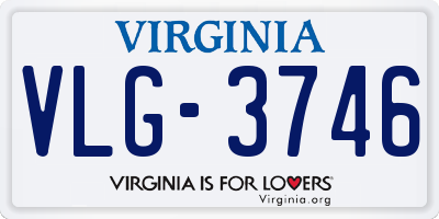VA license plate VLG3746
