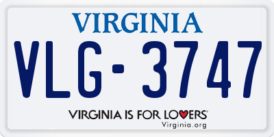 VA license plate VLG3747