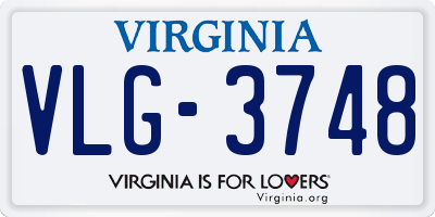 VA license plate VLG3748