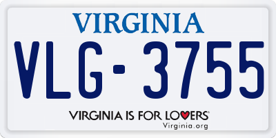 VA license plate VLG3755