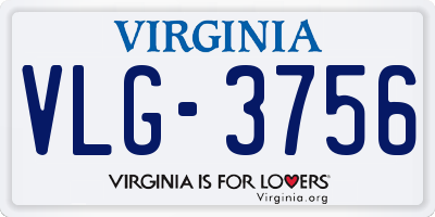 VA license plate VLG3756