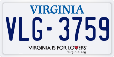 VA license plate VLG3759