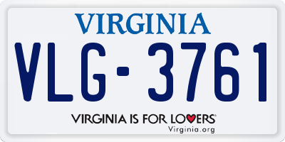 VA license plate VLG3761