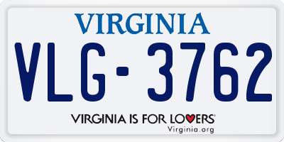 VA license plate VLG3762