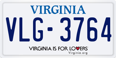 VA license plate VLG3764