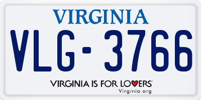 VA license plate VLG3766