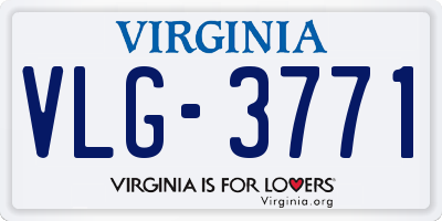 VA license plate VLG3771