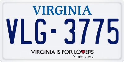 VA license plate VLG3775