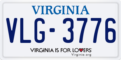 VA license plate VLG3776