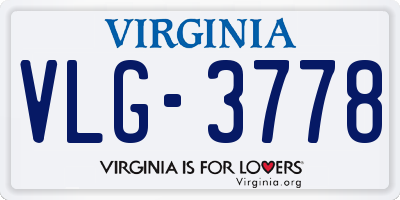 VA license plate VLG3778