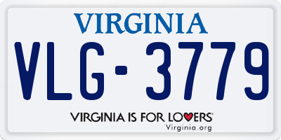 VA license plate VLG3779