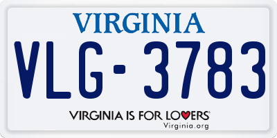 VA license plate VLG3783