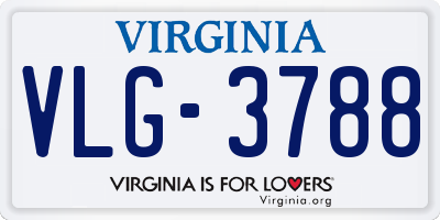 VA license plate VLG3788