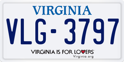 VA license plate VLG3797