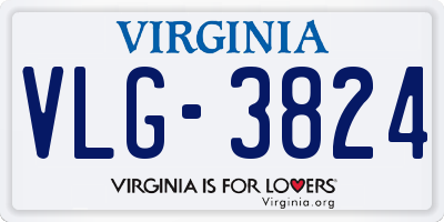 VA license plate VLG3824