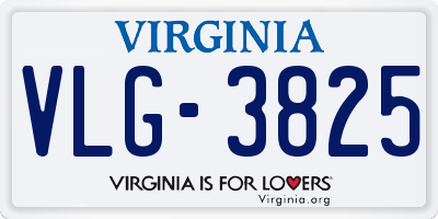 VA license plate VLG3825