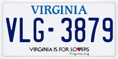 VA license plate VLG3879