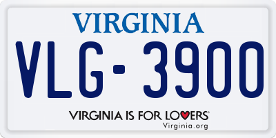 VA license plate VLG3900