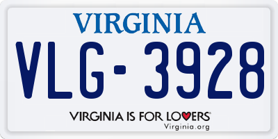 VA license plate VLG3928