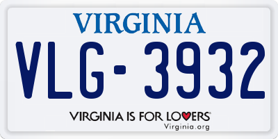 VA license plate VLG3932