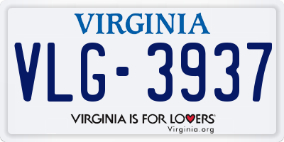 VA license plate VLG3937