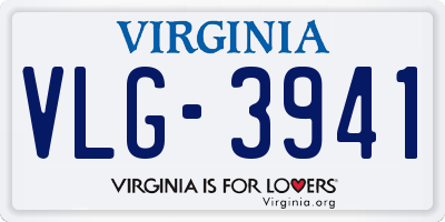 VA license plate VLG3941