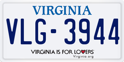 VA license plate VLG3944