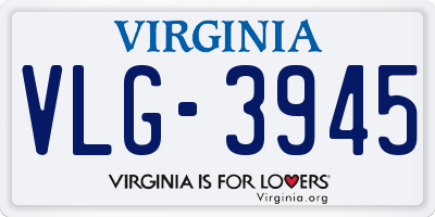 VA license plate VLG3945