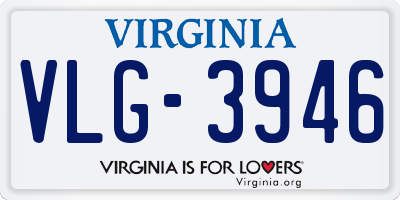 VA license plate VLG3946
