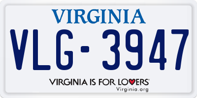 VA license plate VLG3947