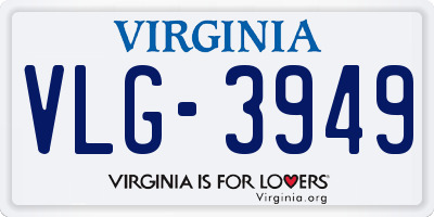 VA license plate VLG3949