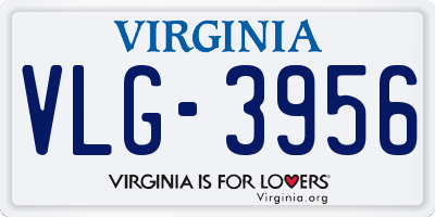 VA license plate VLG3956