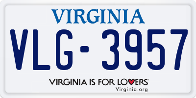 VA license plate VLG3957