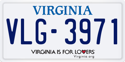 VA license plate VLG3971
