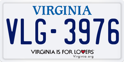 VA license plate VLG3976