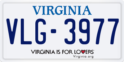 VA license plate VLG3977