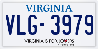 VA license plate VLG3979