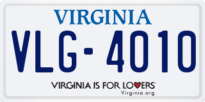 VA license plate VLG4010