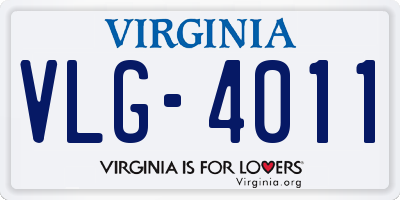 VA license plate VLG4011