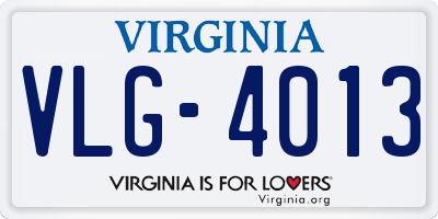 VA license plate VLG4013