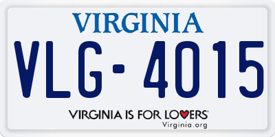 VA license plate VLG4015