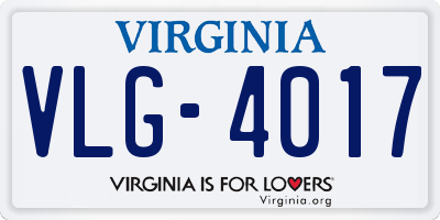 VA license plate VLG4017