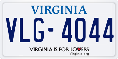 VA license plate VLG4044