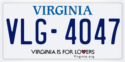 VA license plate VLG4047