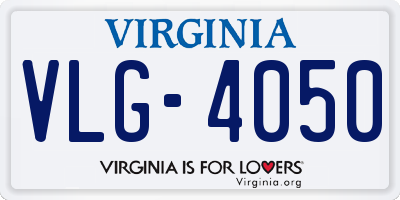 VA license plate VLG4050