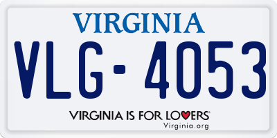VA license plate VLG4053